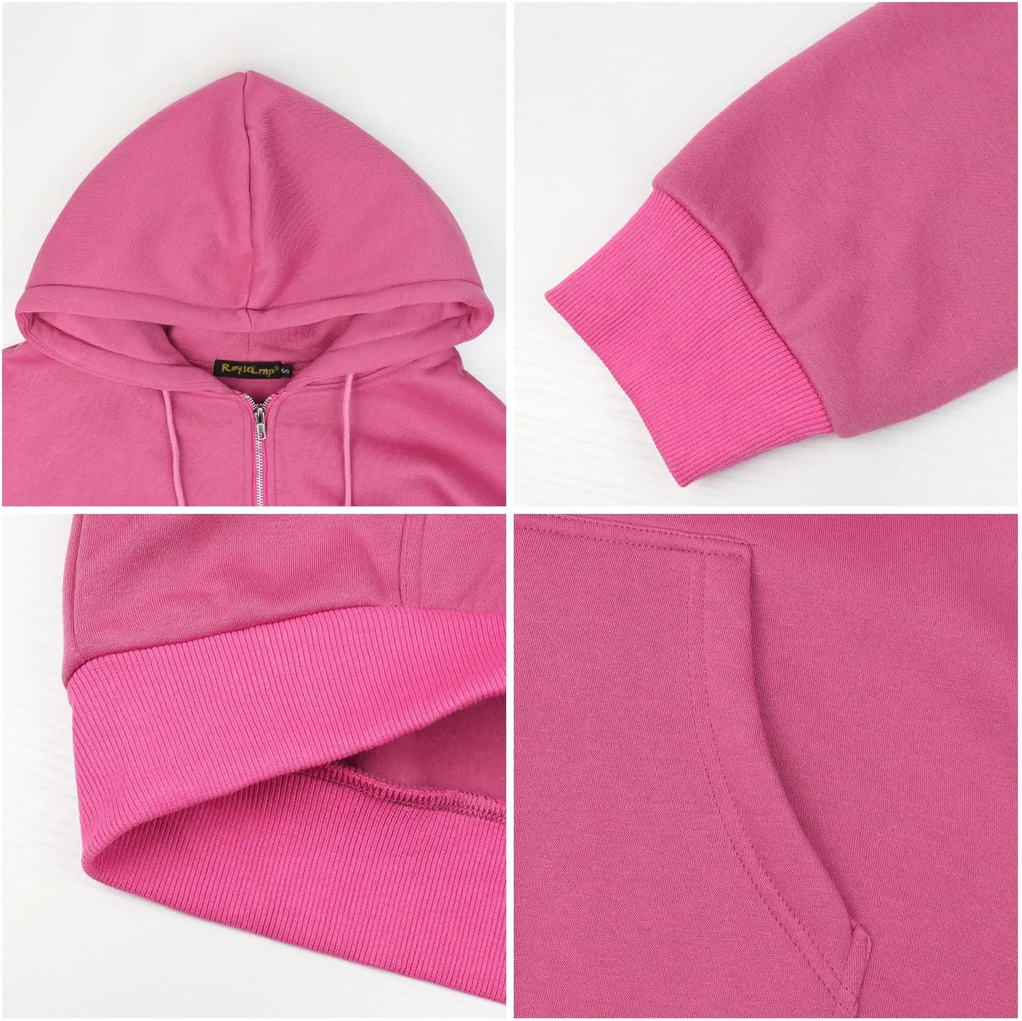 ROYLAMP 2025 Women's Oversized Zip Up Hoodies Sweatshirts Casual Fall Winter Drawstring Y2k Jackets with Pockets
