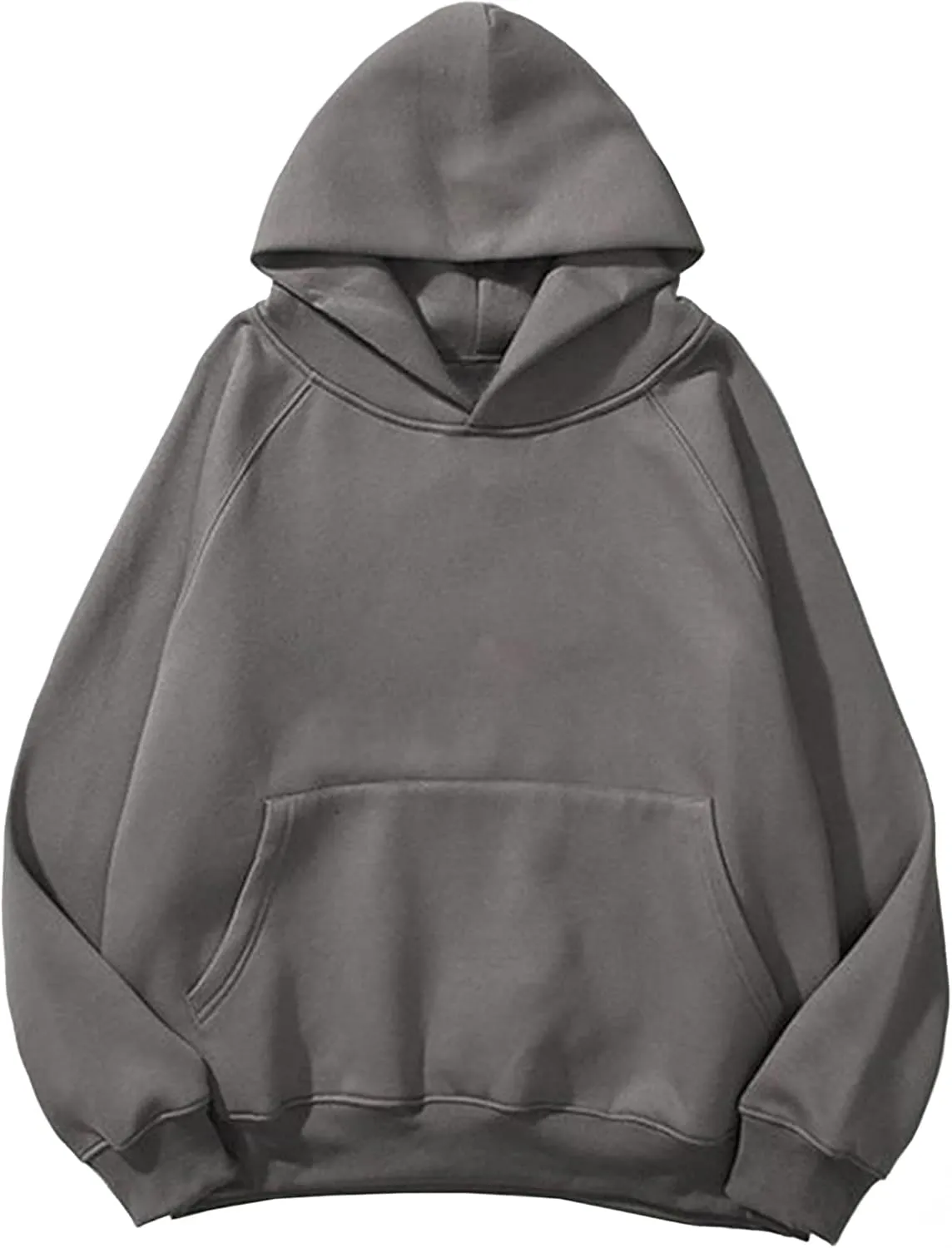 SAFRISIOR Oversized Hoodies for Women and Men Couples Fleece Basic Solid Hooded Sweatshirt Pullover Jackets