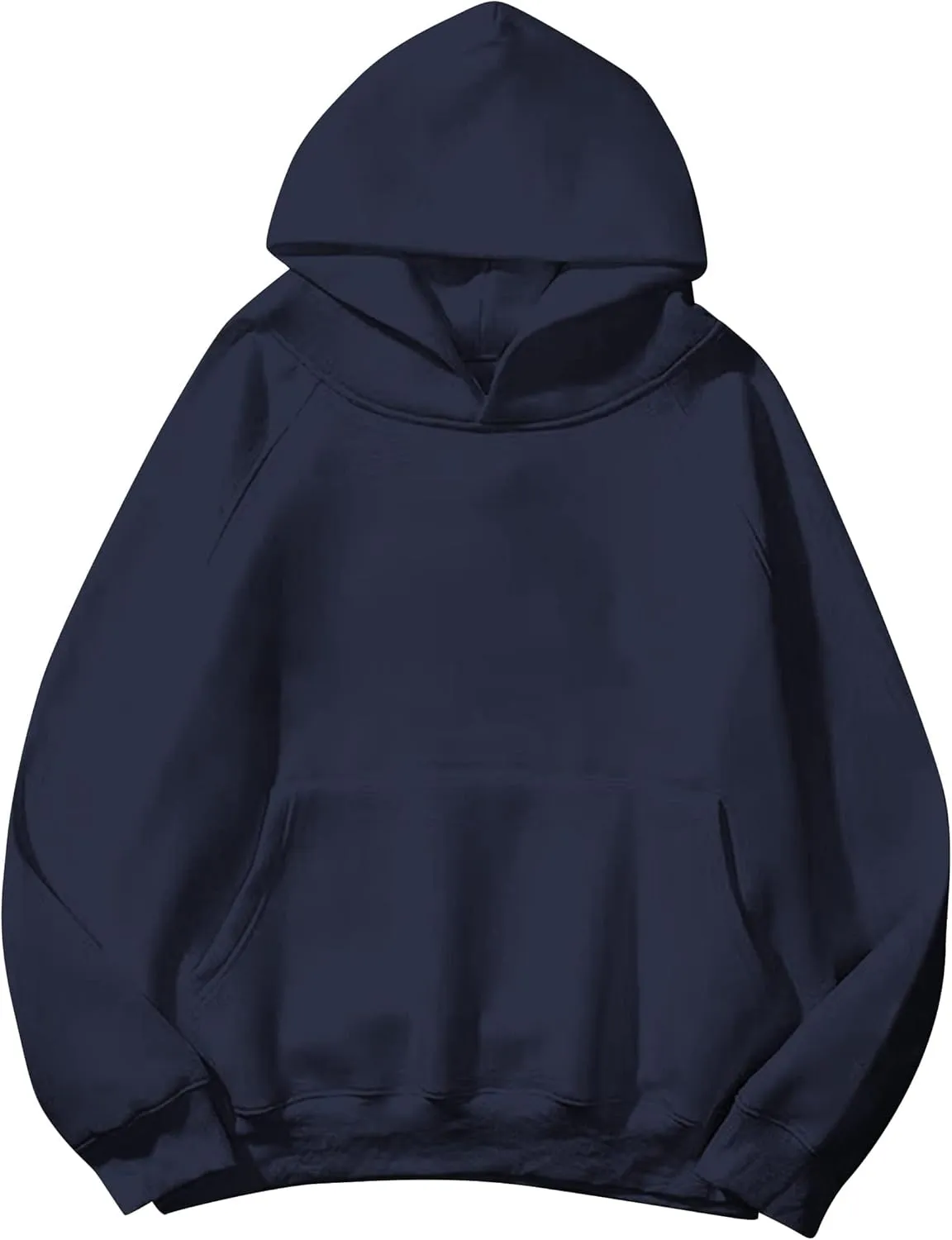SAFRISIOR Oversized Hoodies for Women and Men Couples Fleece Basic Solid Hooded Sweatshirt Pullover Jackets