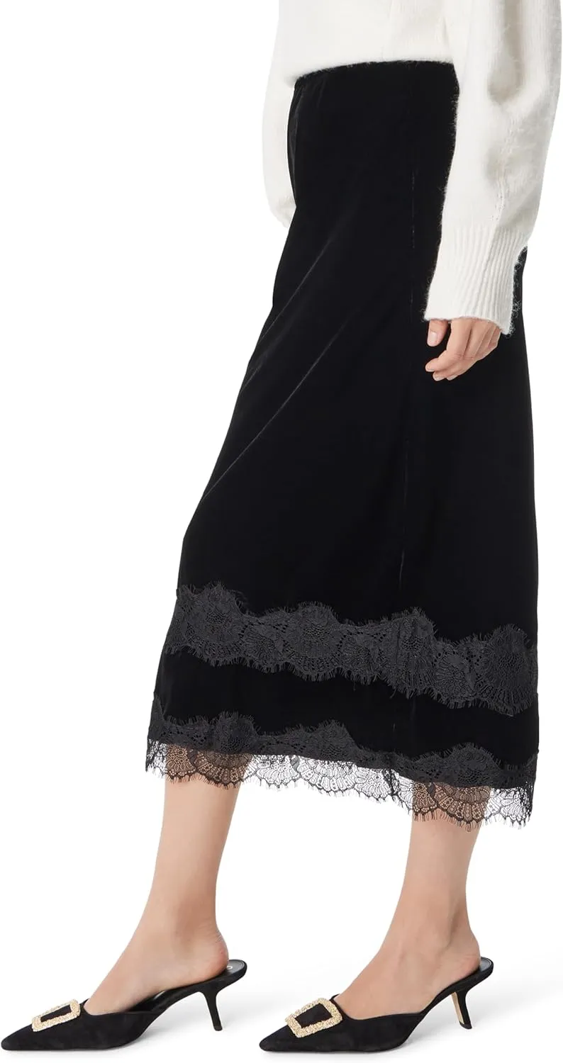 Sam Edelman Women's Gracie Pull on A-line Midi Skirt Standard