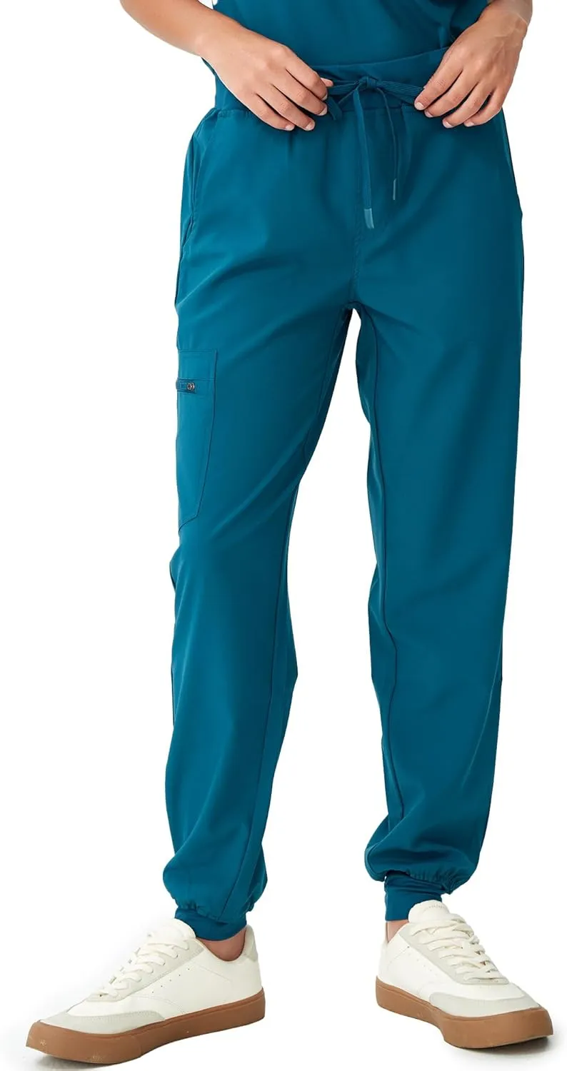 Scrubs for Women, Stretchy Yoga Pants with 5 Pockets, Cargo Jogger Scrub Pants for Women