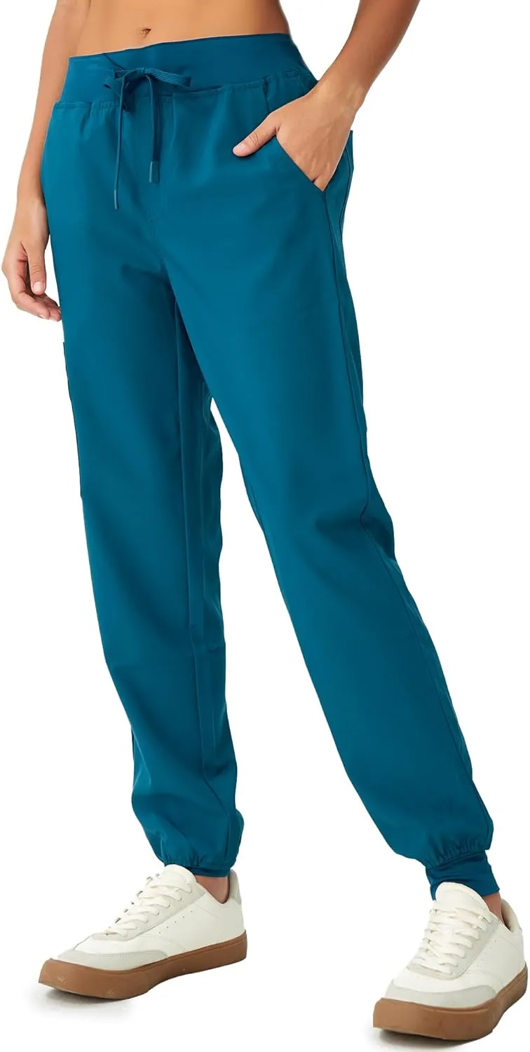 Scrubs for Women, Stretchy Yoga Pants with 5 Pockets, Cargo Jogger Scrub Pants for Women