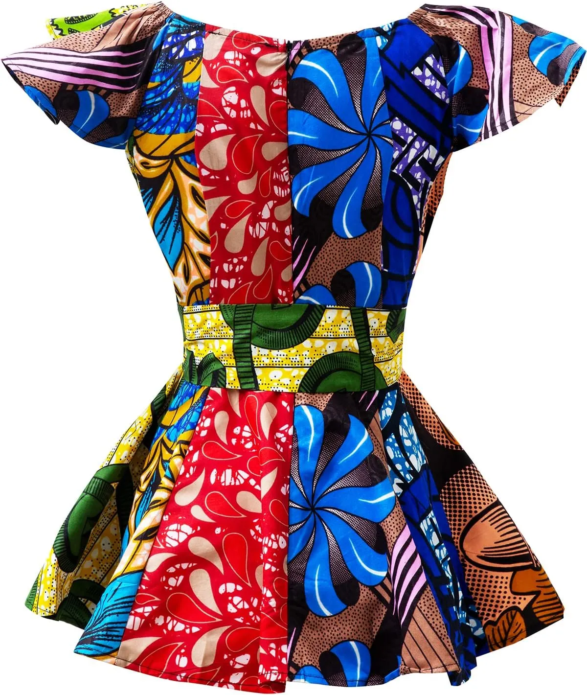 SHENBOLEN Womens Dashiki Tops Sleeveless Summer African Printed Slim Fit Shirts Blouse