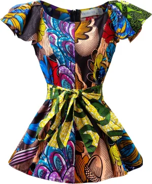 SHENBOLEN Womens Dashiki Tops Sleeveless Summer African Printed Slim Fit Shirts Blouse