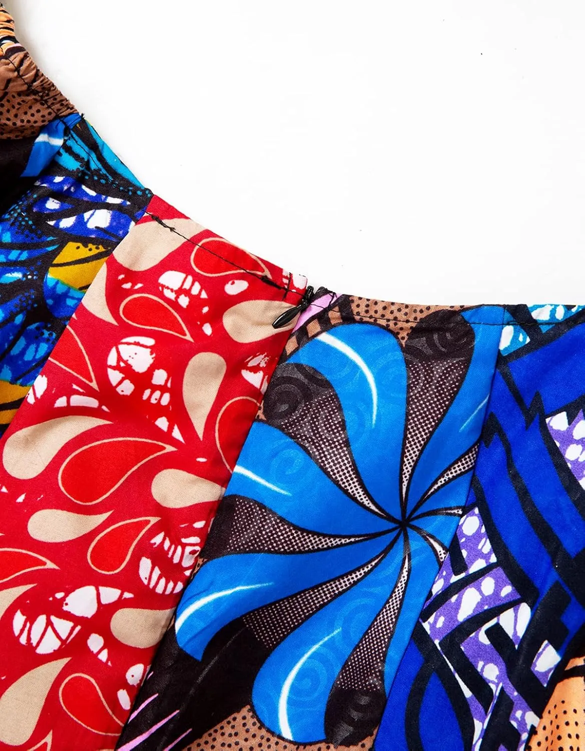 SHENBOLEN Womens Dashiki Tops Sleeveless Summer African Printed Slim Fit Shirts Blouse
