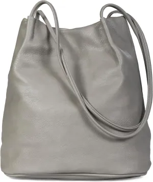 Soft Vegan Leather Hobo Bucket Shoulder Bag for Women  Medium Purse with Magnetic Opening  Delilah