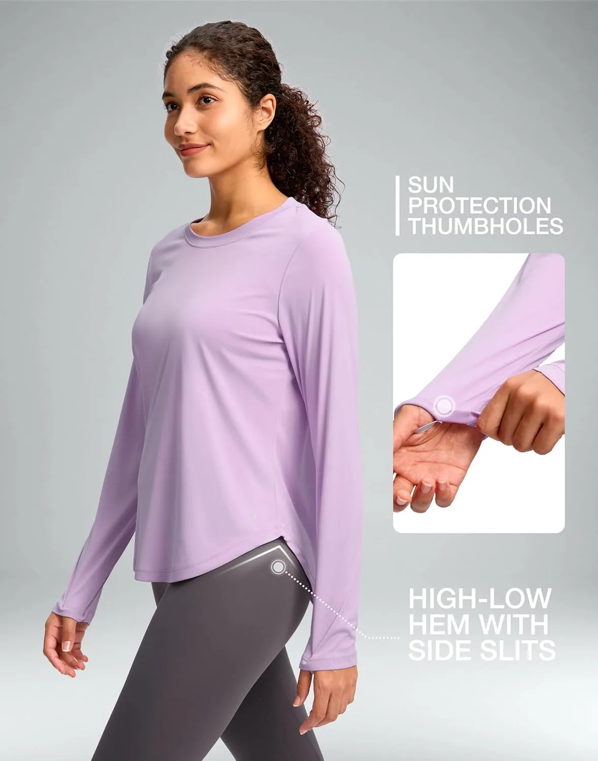 Soothfeel Women's UPF 50  Sun Shirts Long Sleeve SPF UV Protection Rash Guard Lightweight Quick Dry Hiking Workout Tops