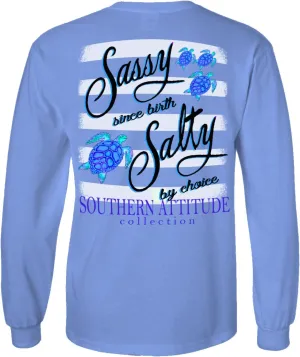 Southern Attitude Women's Long Sleeve Salty by Choice Sea Turtles T-Shirt
