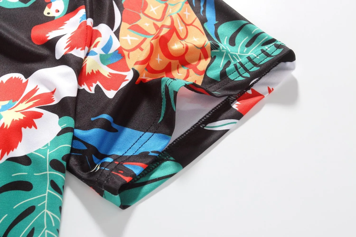 SSLR Mens Hawaiian Shirts Casual Print Short Sleeve T Shirt for Men
