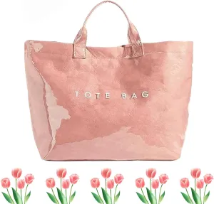 Stellaya Tote Bag, Womens Letters Print Tote Bag, Pvc Tote Bag for Women, Women's Pvc Kraft Paper Tote Bag