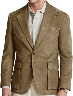 Suit for Men Suede Winter Jacket Slim Fit Single Breasted New in Suits & Blazers Mens Sport Coats Jacket