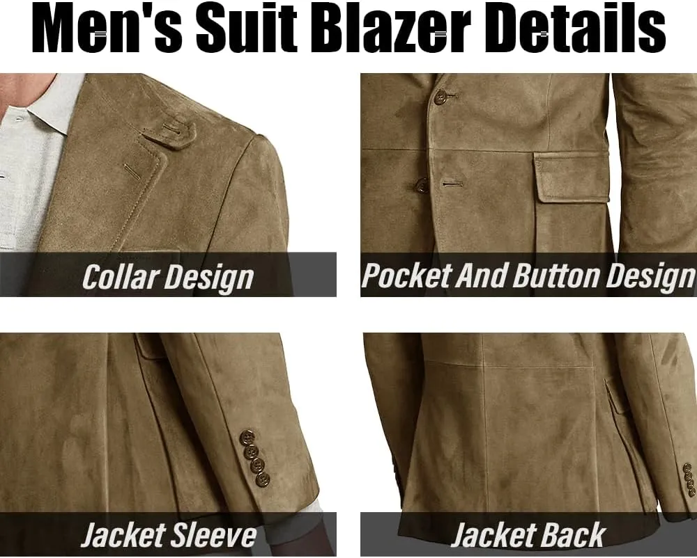 Suit for Men Suede Winter Jacket Slim Fit Single Breasted New in Suits & Blazers Mens Sport Coats Jacket