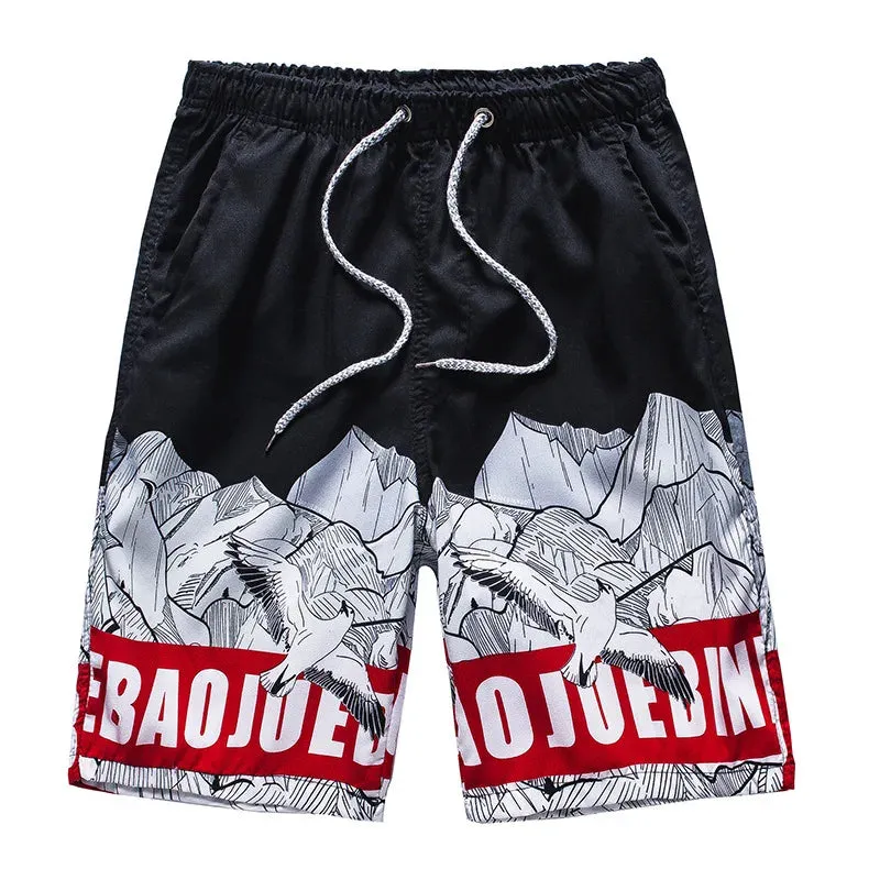 Summer Sublimation Print Beach Shorts For Men