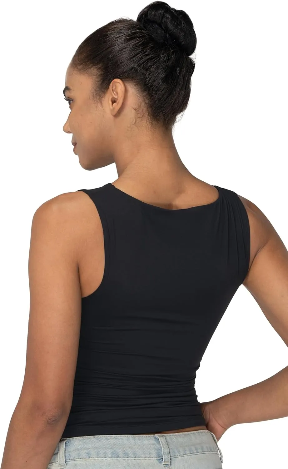 Sunzel Womens Tank Tops Summer Sleeveless Shirts Slim Fit Double Lined Basic Top
