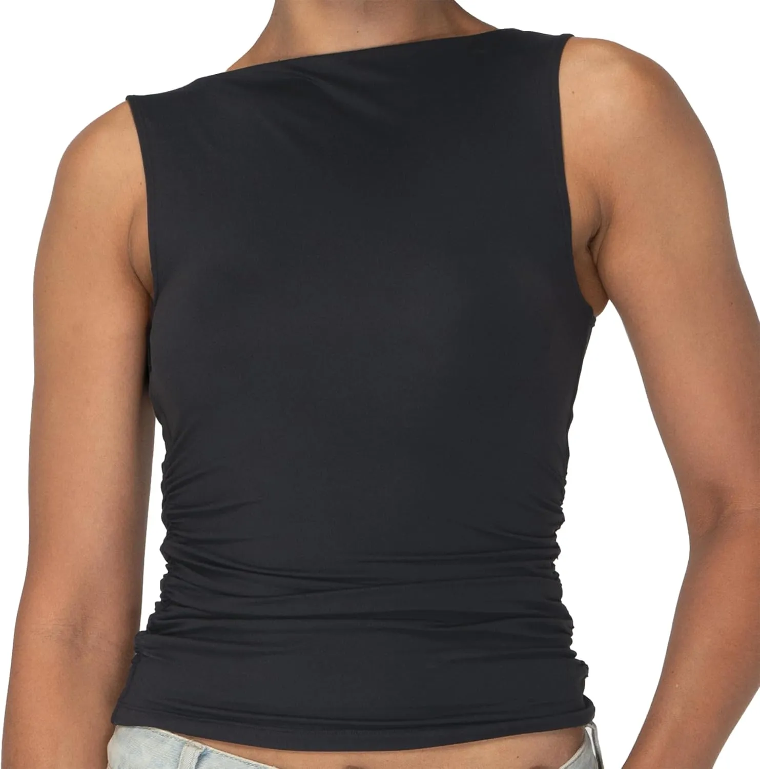 Sunzel Womens Tank Tops Summer Sleeveless Shirts Slim Fit Double Lined Basic Top