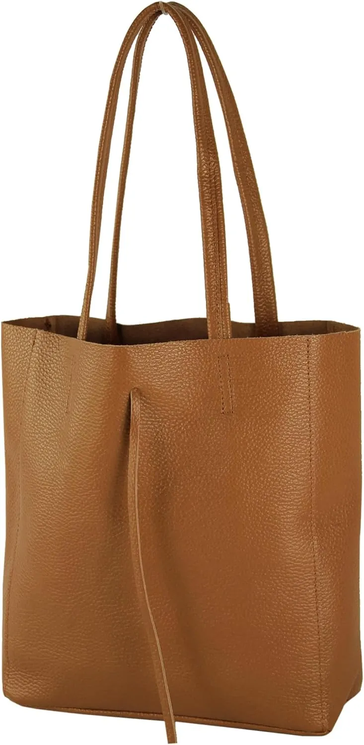 T253 - Leather Tote Bag for Women, With Inner Pocket