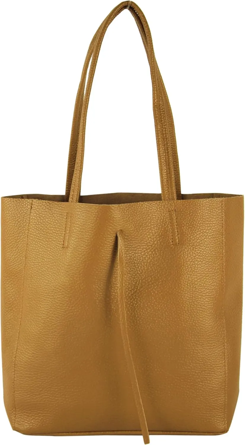 T253 - Leather Tote Bag for Women, With Inner Pocket
