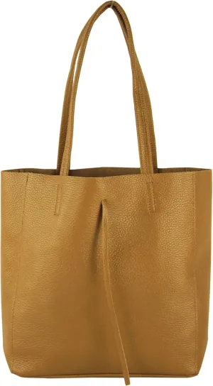 T253 - Leather Tote Bag for Women, With Inner Pocket