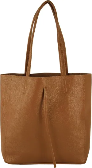 T253 - Leather Tote Bag for Women, With Inner Pocket