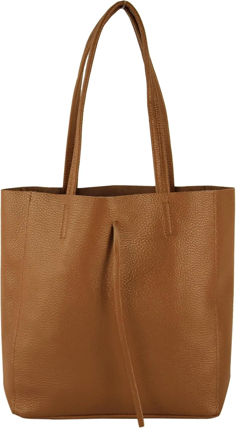 T253 - Leather Tote Bag for Women, With Inner Pocket