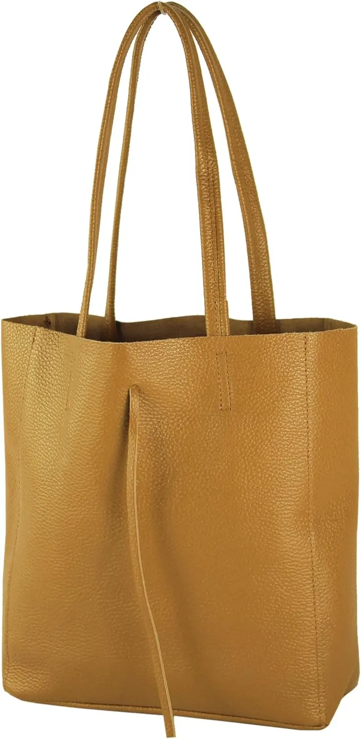 T253 - Leather Tote Bag for Women, With Inner Pocket