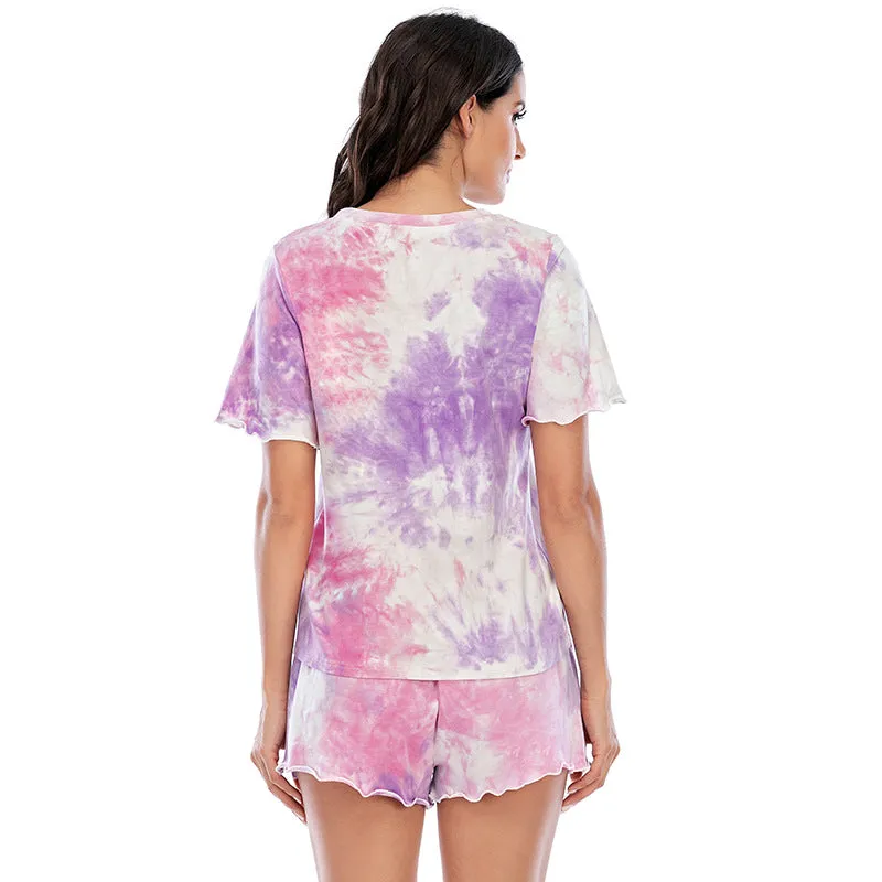 Tie Dye Pajamas Suits Homewear Wholesale Loungewear