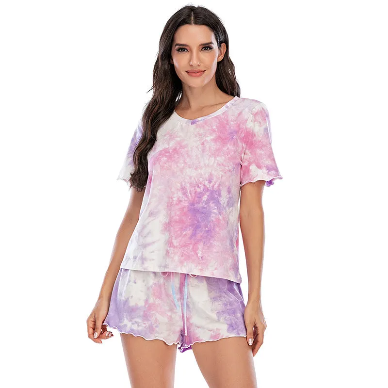 Tie Dye Pajamas Suits Homewear Wholesale Loungewear