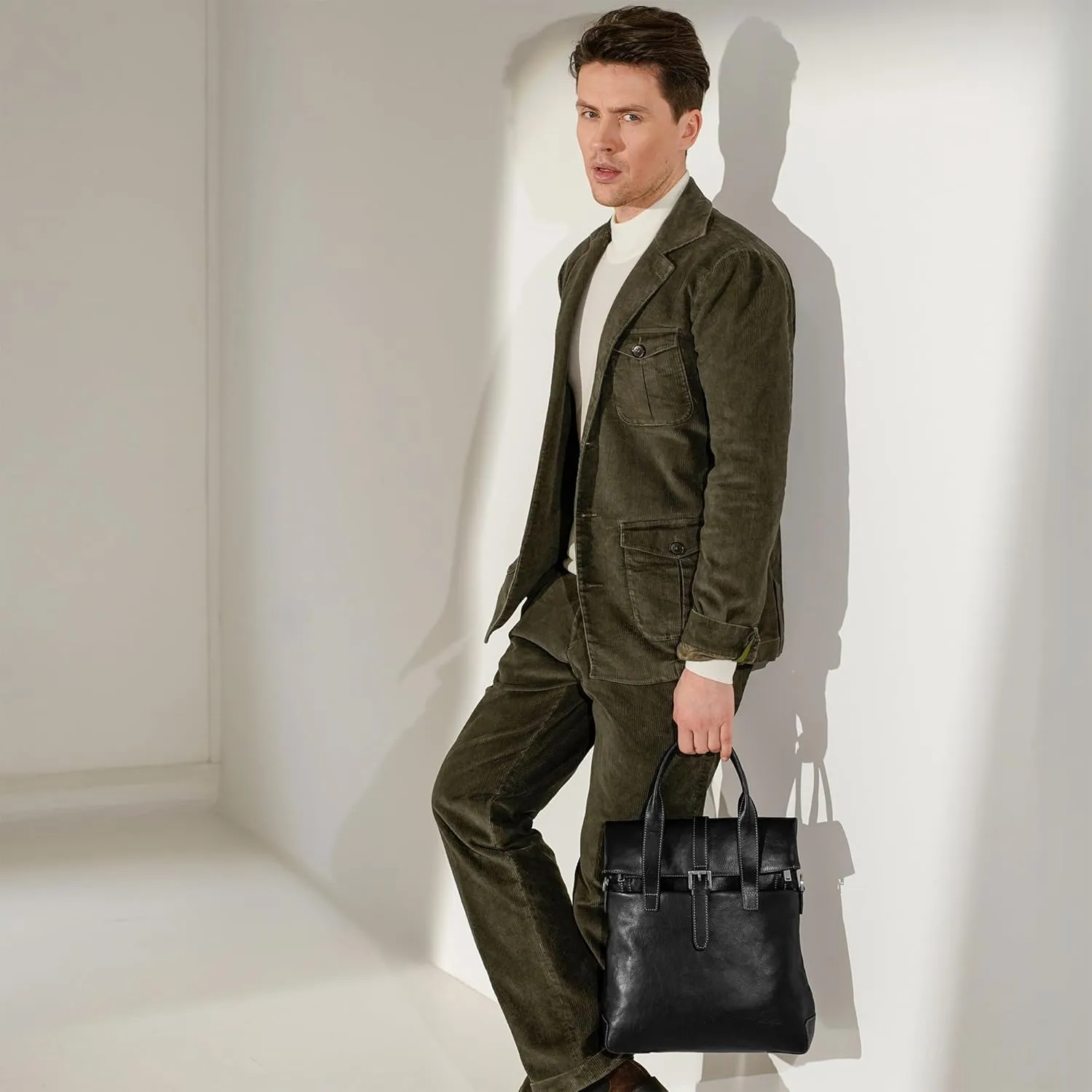 Time Resistance Leather Backpack - Business and Casual Backpack - Real Leather Backpack Made in Italy