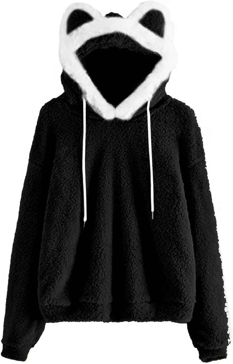 Unisex Hoodies Cat Ear Hooded Sweater Coats Long Sleeve Hoodies Sweatshirt Blouse Pullover Outwear for Women Men