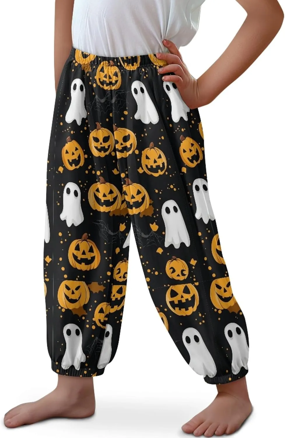 Unisex Little Kids Yoga Trousers Bohemian Beach Pants Baggy Harem Activewear for Boys and Girls Age 3-10