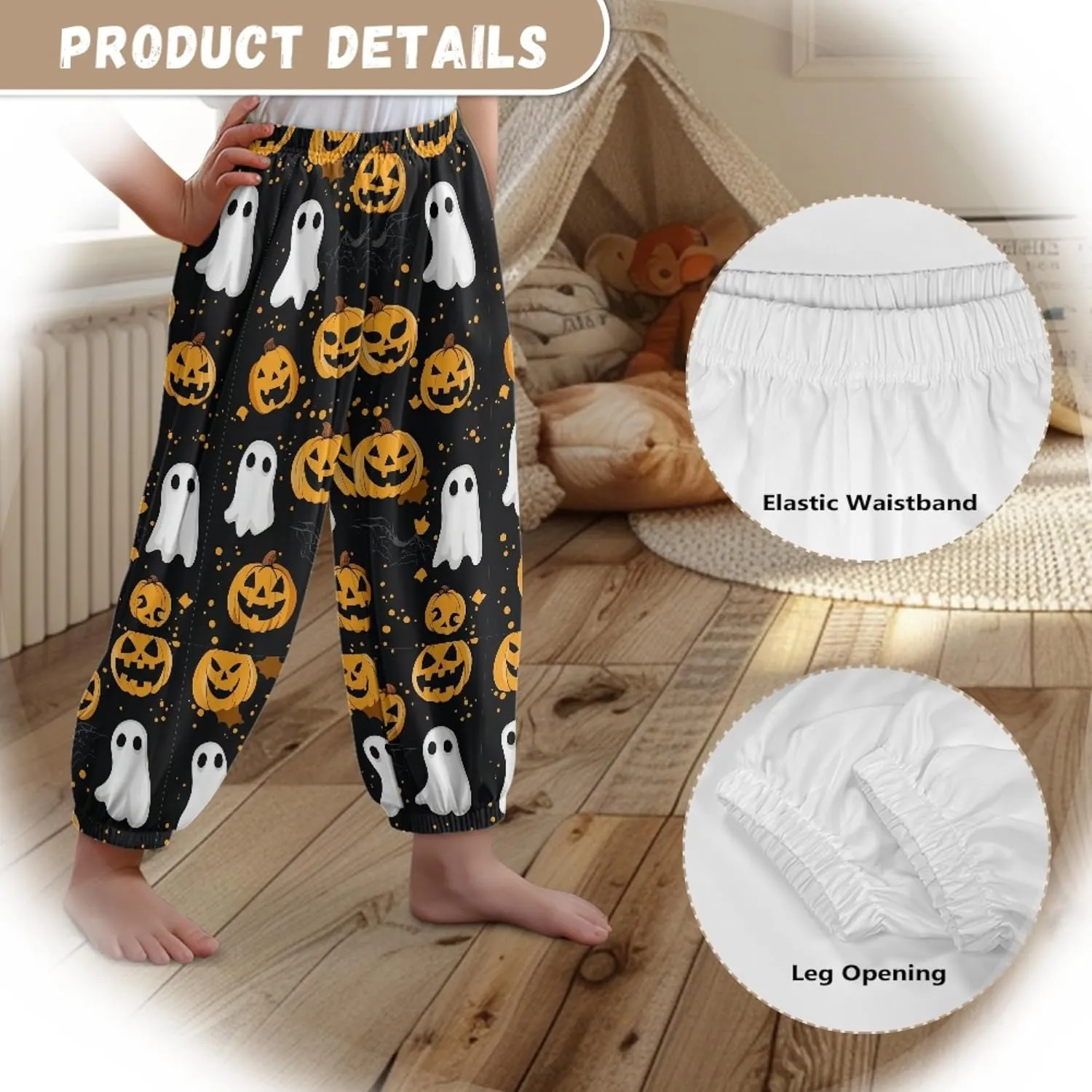 Unisex Little Kids Yoga Trousers Bohemian Beach Pants Baggy Harem Activewear for Boys and Girls Age 3-10