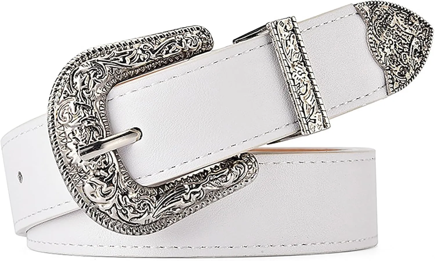 Western Belt for Women Men Cowboys Cowgirls Carving Buckles Belts for Jeans Pants