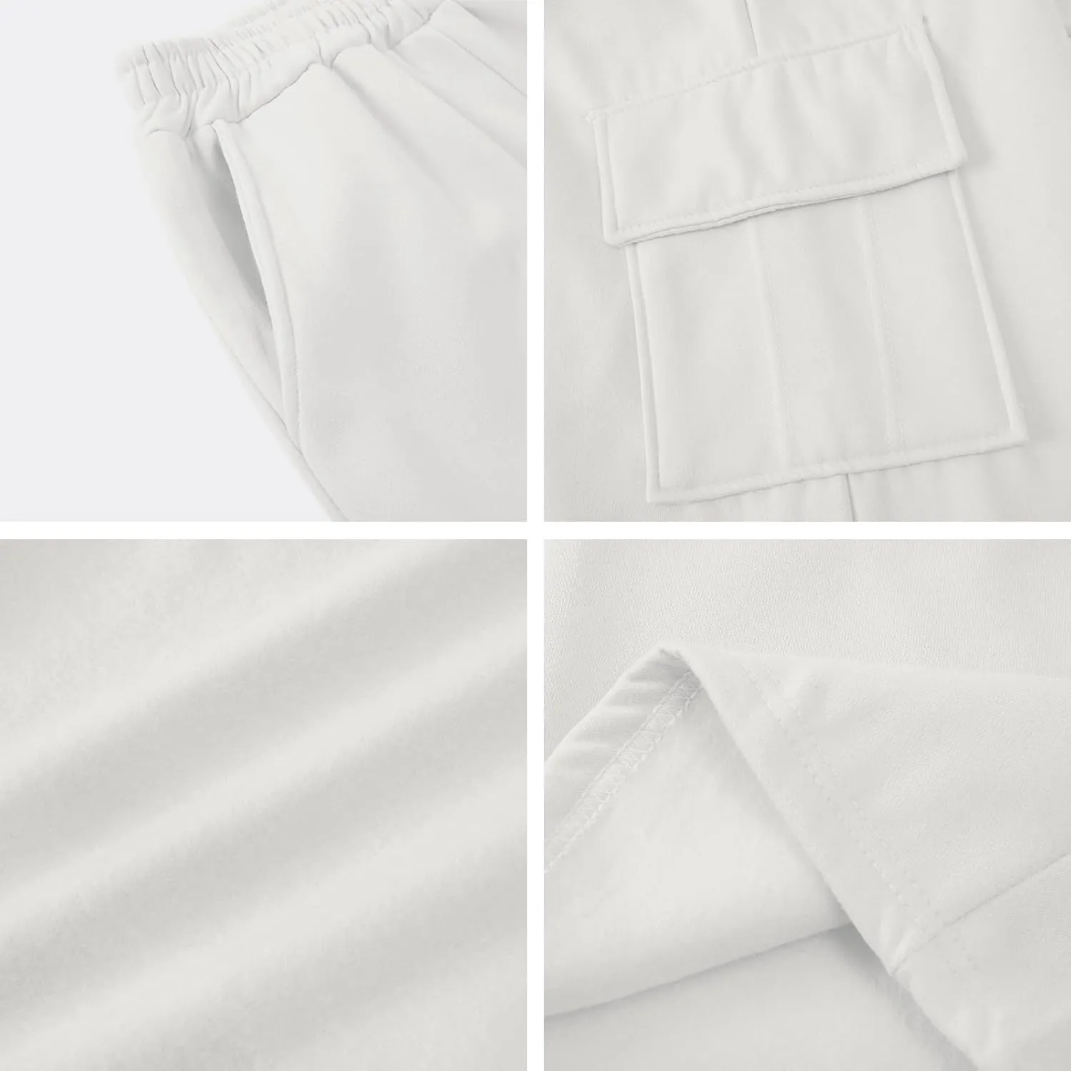 Wide Leg Cargo Sweatpants for Women High Waisted Baggy Fleece Joggers Casual Athletic Sweats Pants with Pockets