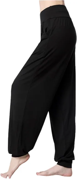 Wide Leg Pants for Women Summer Elastic High Waist Yoga Pants Loose Fit Comfy Casual Lounge Trousers Pockets 2025