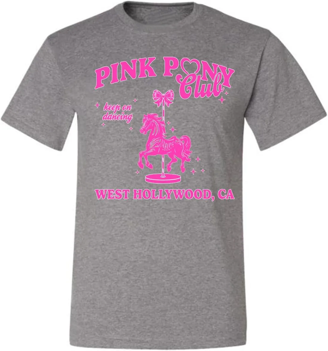 Wild Bobby Pink Pony Club West Hollywood California Logo | Fan Lyrics Music Concert Merch Pop Culture Shirt
