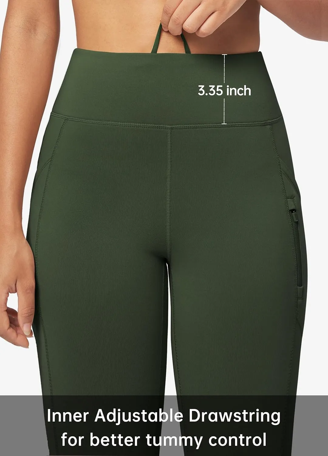Willit Women's Fleece Lined Pants Thermal Leggings Winter Bootcut Yoga Pants Zipper Pockets Flare High Waist Water Resistant