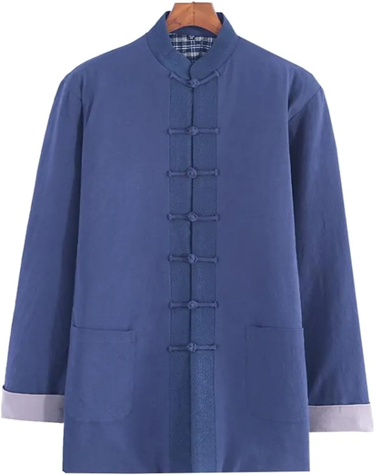 Winter Thick Tang Suit Jackets Cotton Padded Coats Men Warm Tai Chi Uniform Chinese Kung Fu Clothing Shirt