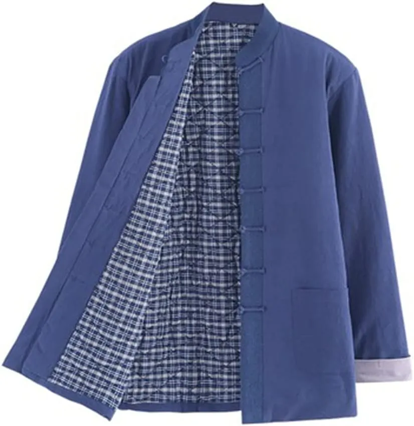 Winter Thick Tang Suit Jackets Cotton Padded Coats Men Warm Tai Chi Uniform Chinese Kung Fu Clothing Shirt