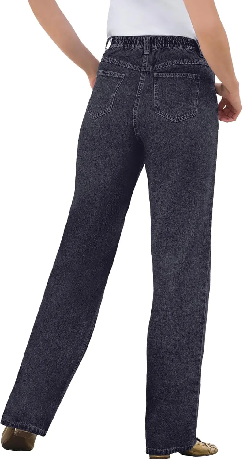 Woman Within Plus Size Perfect Cotton Back Elastic Denim Jean