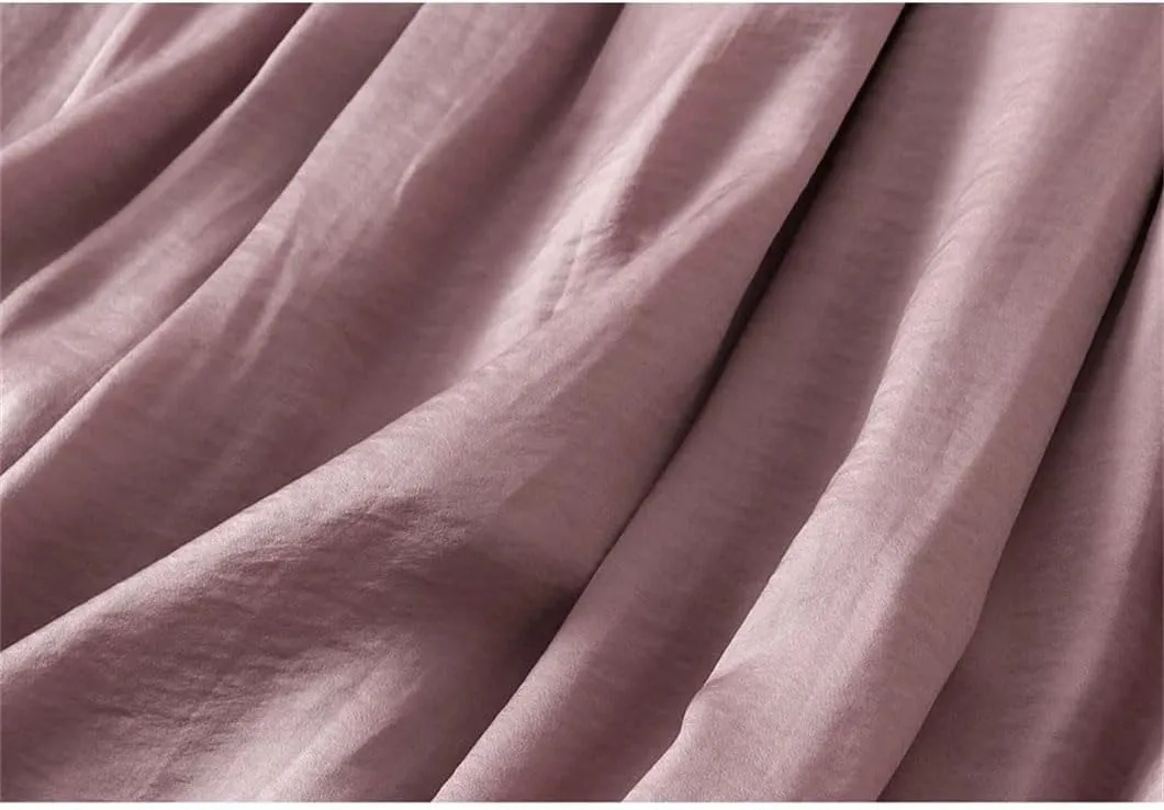 Women Ankle-Length Long Pleated Skirt Casual Solid Color Casual Long Maxi Skirts