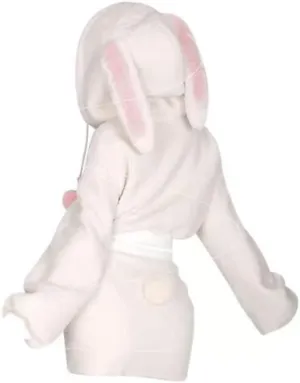 Women Cute Bunny Ear Long Sleeve Fuzzy Fluffy Rabbit Tops Sweatshirt Hoodie Jacket Coats