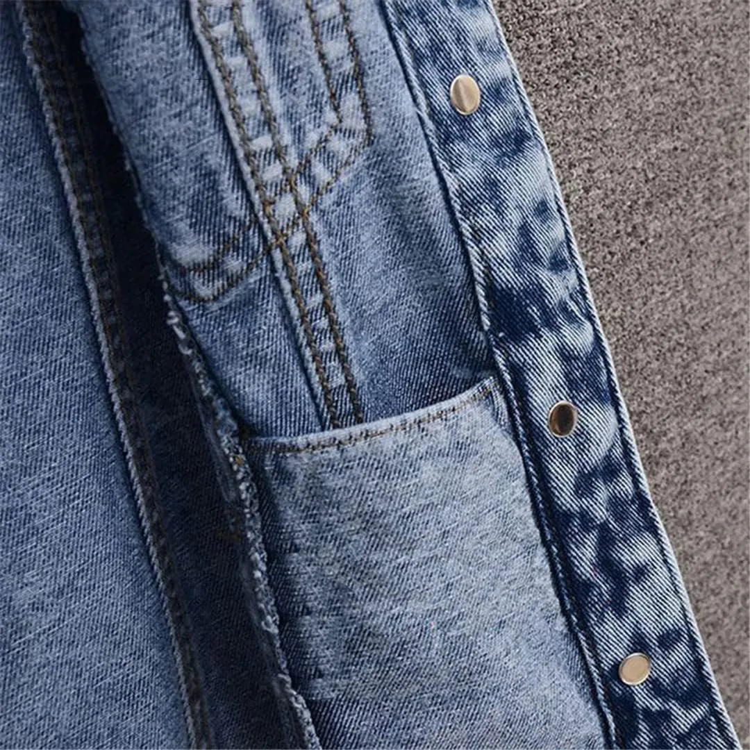 Women Pearl Beading Floral Embroidery Short Denim Jackets 90'S Wash Cropped Jeans Coats