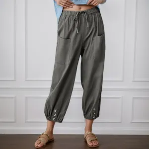 Women Summer Linen Pant 2025 High Waist Drawstring Baggy Pant Casual Loose Boho Vacation Beach Wide Leg Trouser Pocket