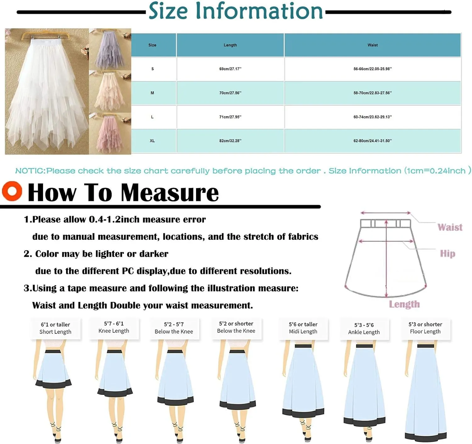 Women Tutu Tulle Skirt Elastic High Waist Layered Pleated Swing Skirt Floral Print Mesh A-Line Midi Skirt