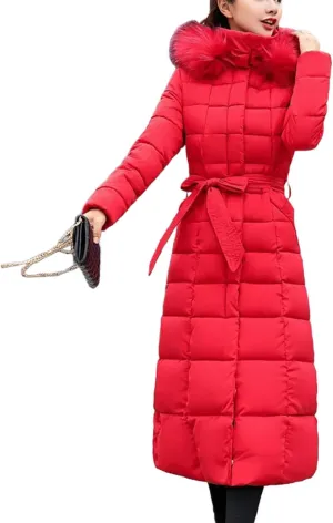 Women Winter Jacket Cotton Padded Slim Warm Thicken Ladies Coat Long Coats Parka Jackets