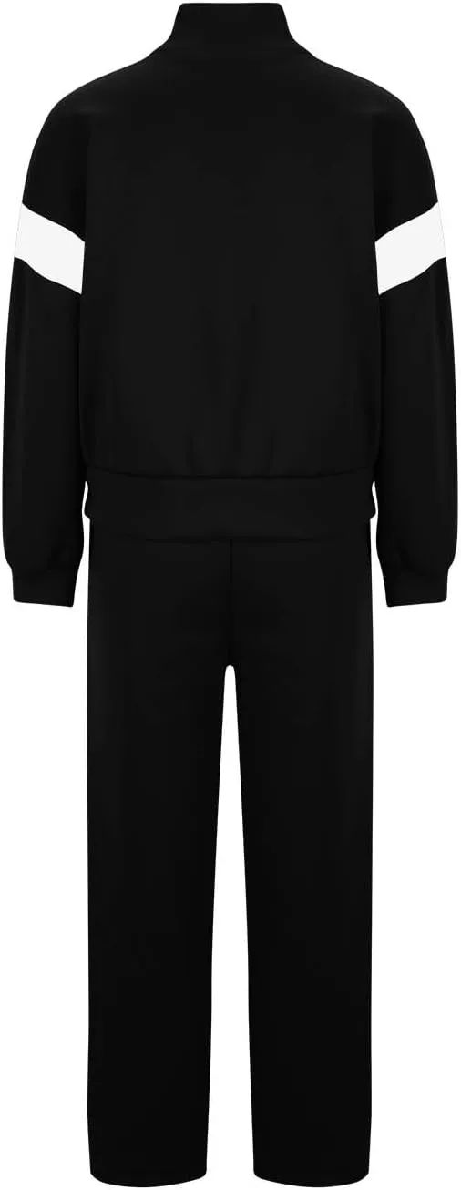 Women's 2 Piece Athleisure Set, Half High Neck Zip Jacket, Wide Leg Elastic High Waisted Pockets Pants Jogging Outfit