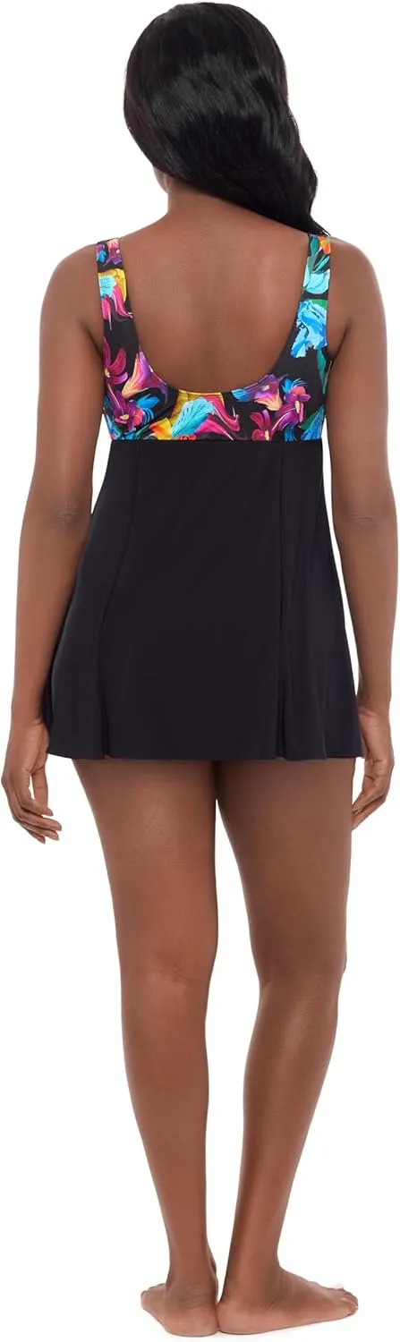 Women's Draped Crossover Swimdress