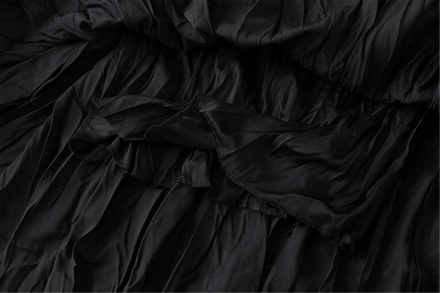 Women's Elastic Waist Midi Skirt Ruffles Pleated Fairy Grunge Skirt Y2k Skirts