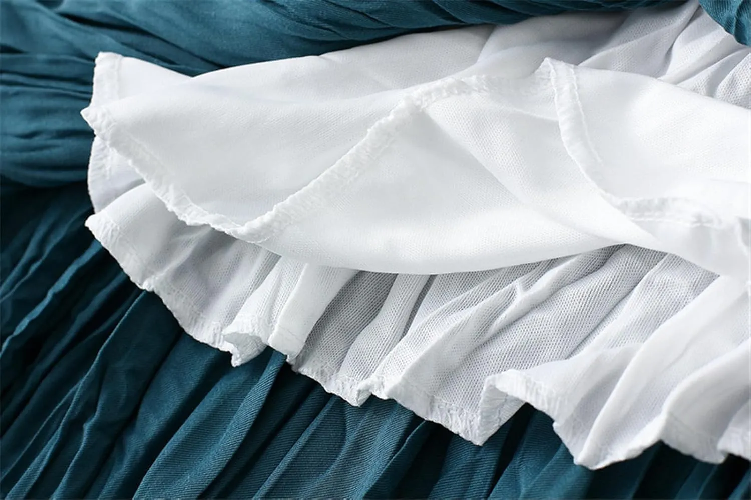 Women's Elastic Waist Midi Skirt Ruffles Pleated Fairy Grunge Skirt Y2k Skirts