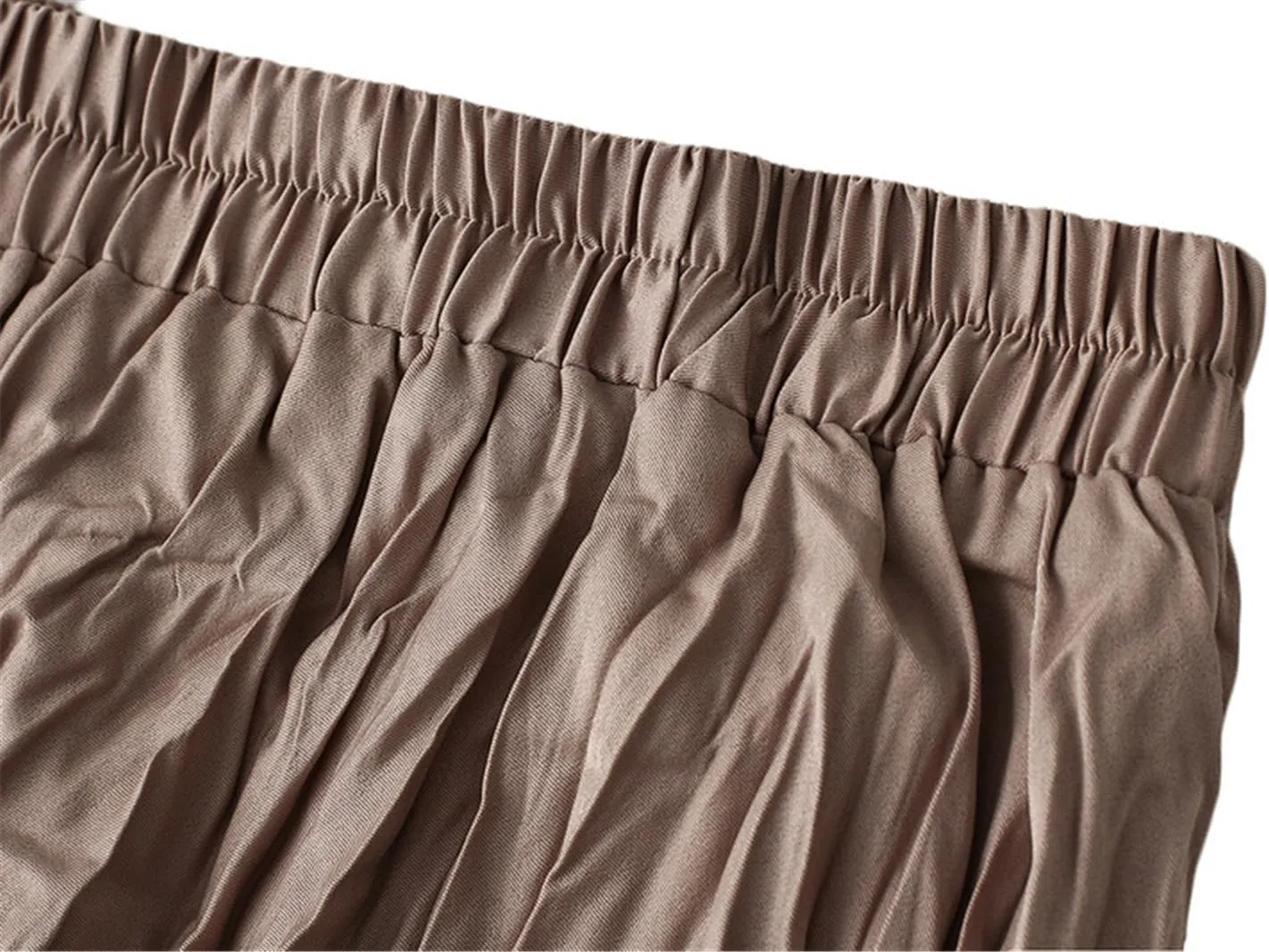Women's Elastic Waist Midi Skirt Ruffles Pleated Fairy Grunge Skirt Y2k Skirts